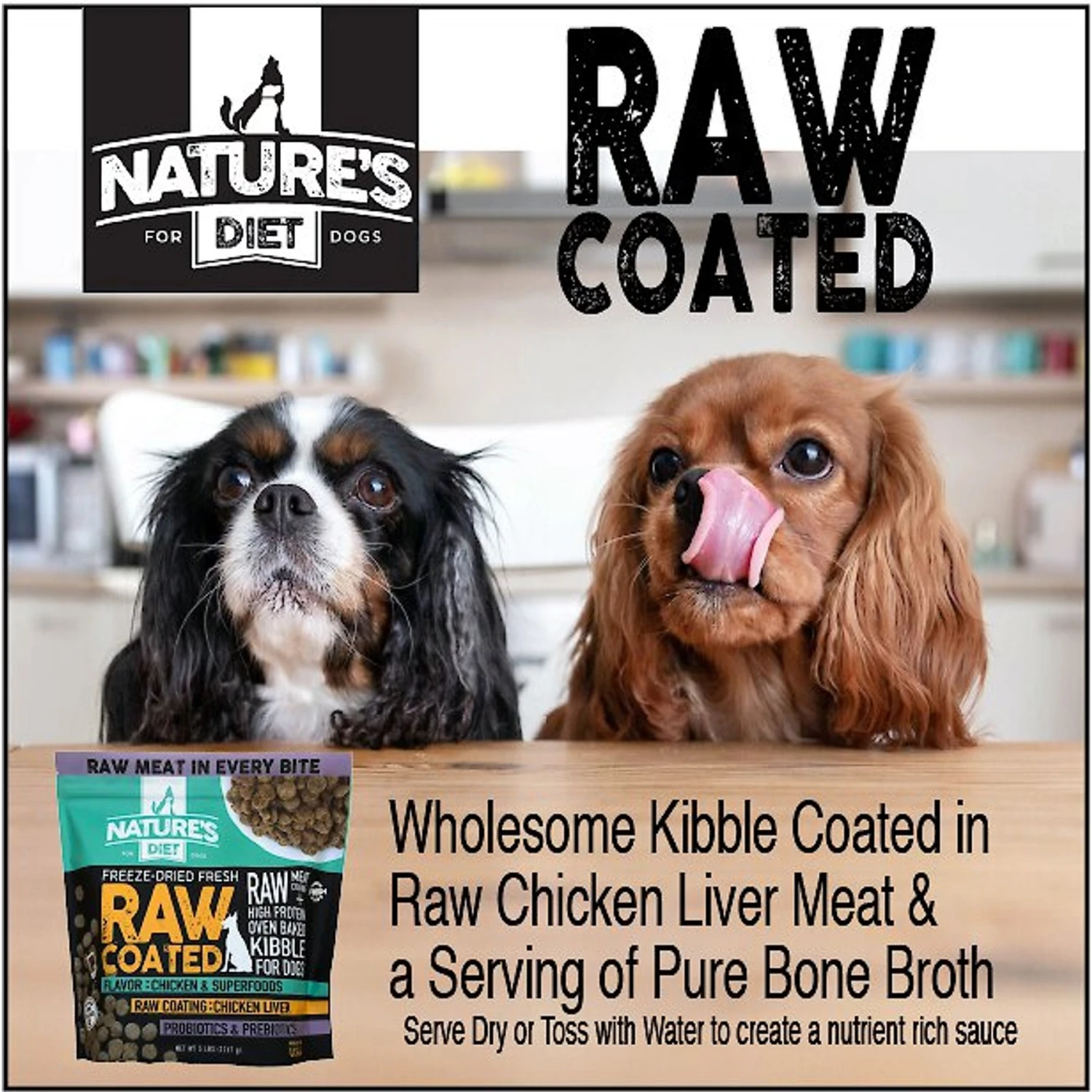 Nature's Diet Raw Coated Kibble Raw Chicken Liver & Bone Broth Coating Freeze-Dried Dog Food, 5-lb Bag 8 Nature's Diet Raw Coated Kibble Raw Chicken Liver & Bone Broth Coating Freeze-Dried Dog Food, 5-lb Bag - Image 6