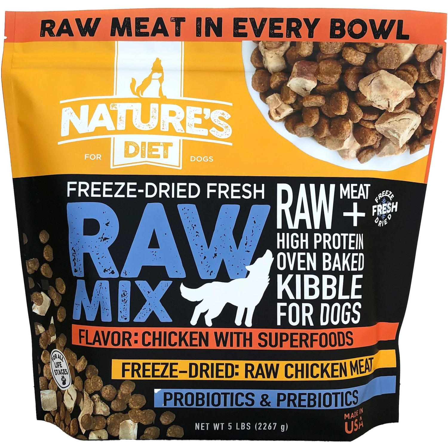 Nature's Diet Raw Mix Kibble Chicken Liver Inclusions Freeze Dried-Dog Food, 5-lb Bag 3 Nature's Diet Raw Mix Kibble Chicken Liver Inclusions Freeze Dried-Dog Food, 5-lb Bag