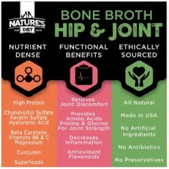 Nature's Diet Hip & Joint Bone Broth Dry Dog & Cat Food Topping, 6-oz Jar -Snuggle Paws 318147 PT3. AC SS1800 V1628806309
