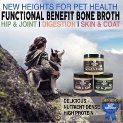 Nature's Diet Hip & Joint Bone Broth Dry Dog & Cat Food Topping, 6-oz Jar -Snuggle Paws 318147 PT4. AC SS1800 V1628804527