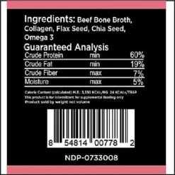 Nature's Diet Skin & Coat Bone Broth Dry Dog & Cat Food Topping, 6-oz Jar -Snuggle Paws 318149 PT2. AC SS1800 V1628806688