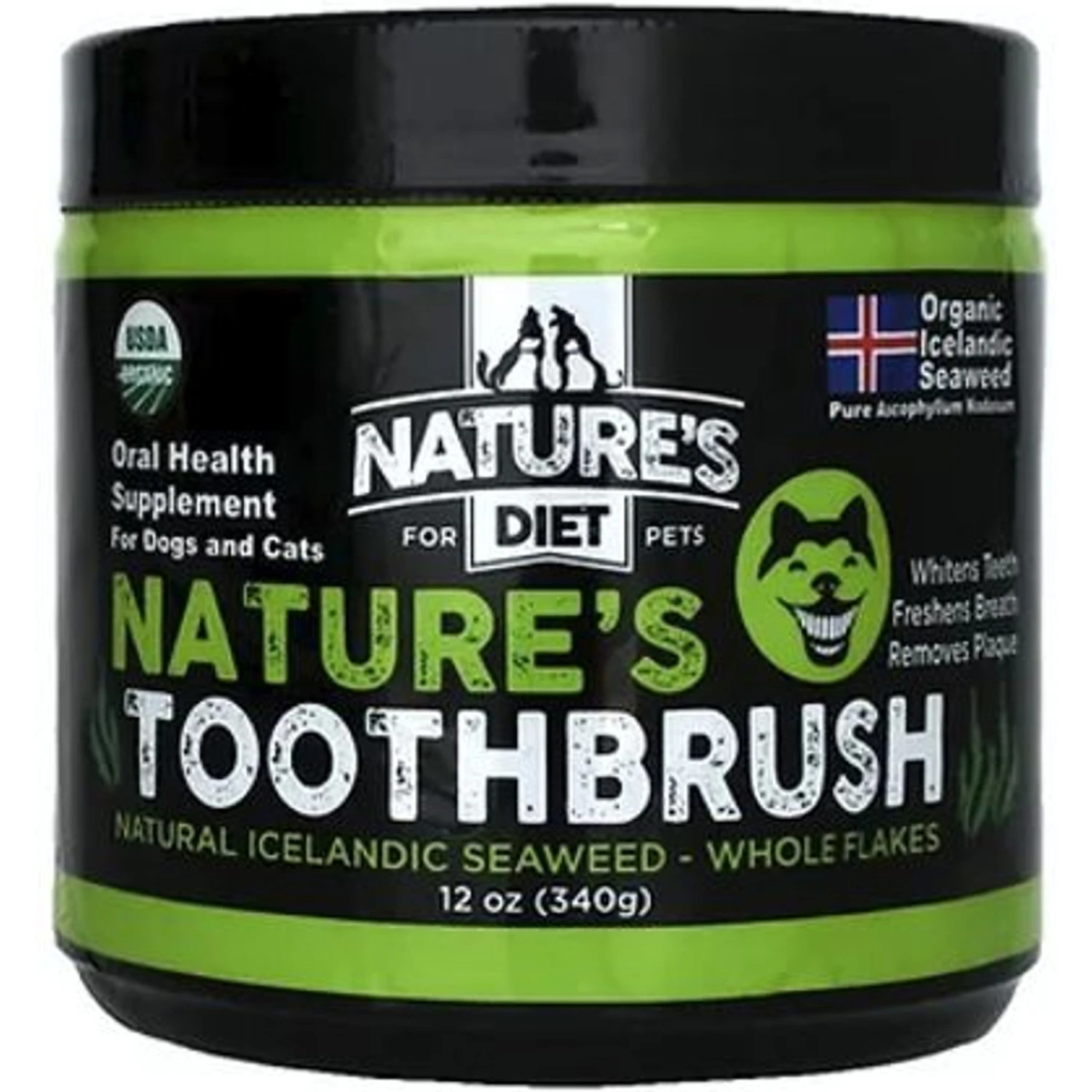 Nature's Diet Toothbrush Systemic Plaque Remover Dry Dog Food Topping, 14.8-oz Jar 3 Nature's Diet Toothbrush Systemic Plaque Remover Dry Dog Food Topping, 14.8-oz Jar