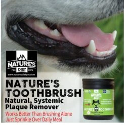 Nature's Diet Toothbrush Systemic Plaque Remover Dry Dog Food Topping, 14.8-oz Jar 15 Nature's Diet Toothbrush Systemic Plaque Remover Dry Dog Food Topping, 14.8-oz Jar -Snuggle Paws 318153 PT5. AC SS1800 V1628805107