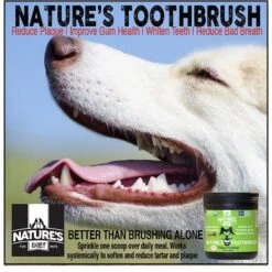 Nature's Diet Toothbrush Systemic Plaque Remover Dry Dog Food Topping, 14.8-oz Jar 17 Nature's Diet Toothbrush Systemic Plaque Remover Dry Dog Food Topping, 14.8-oz Jar -Snuggle Paws 318153 PT7. AC SS1800 V1628804167