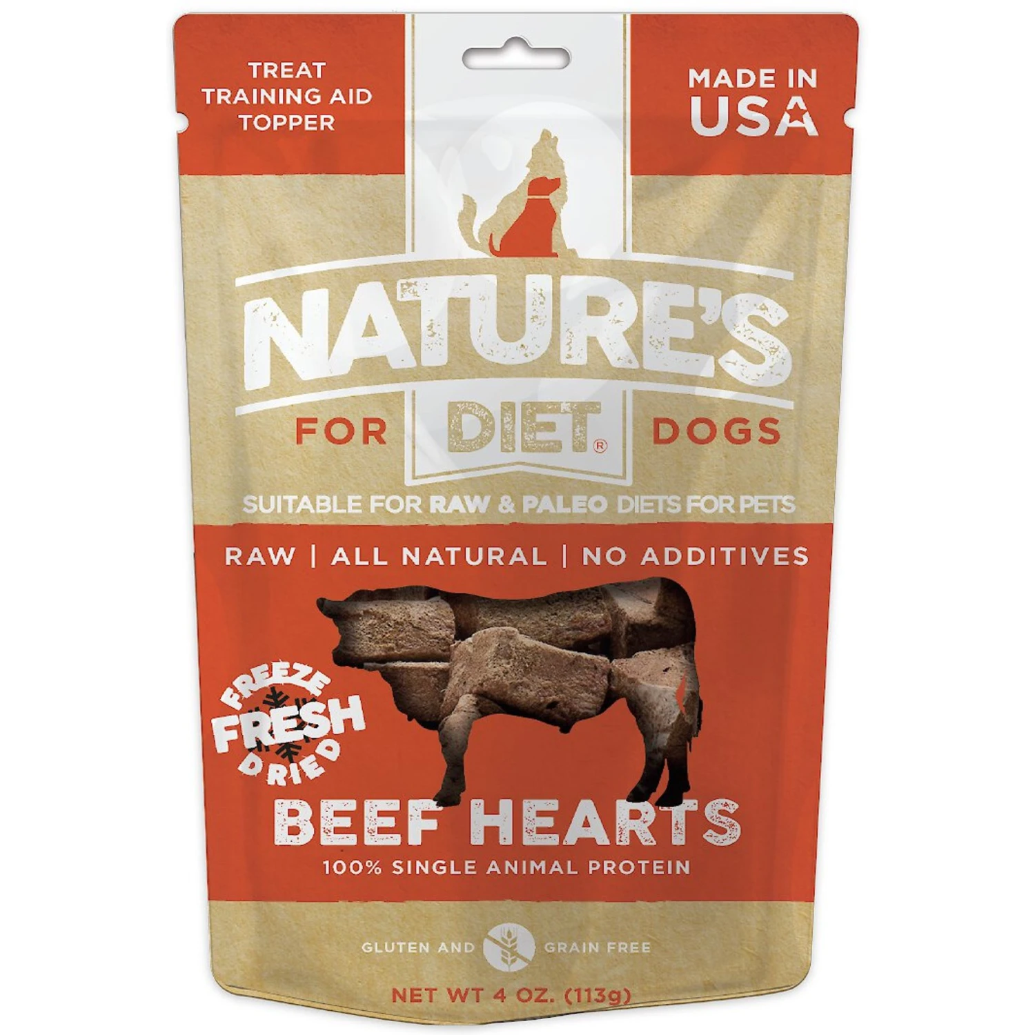 Nature's Diet Beef Heart Raw Freeze-Dried Dog Treats, 4-oz Pouch 3 Nature's Diet Beef Heart Raw Freeze-Dried Dog Treats, 4-oz Pouch