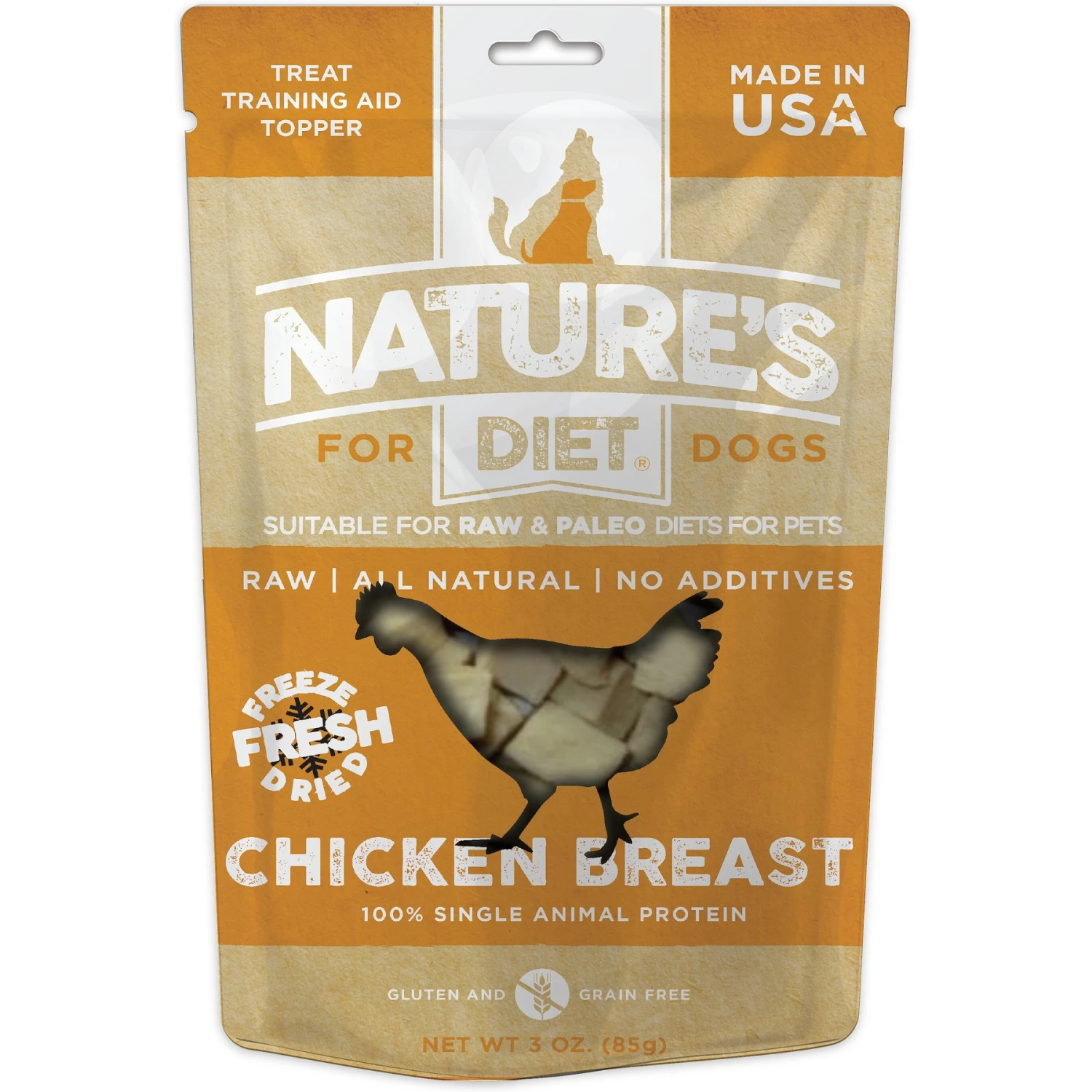 Nature's Diet Chicken Breast Raw Freeze-Dried Dog Treats, 3-oz Pouch 3 Nature's Diet Chicken Breast Raw Freeze-Dried Dog Treats, 3-oz Pouch