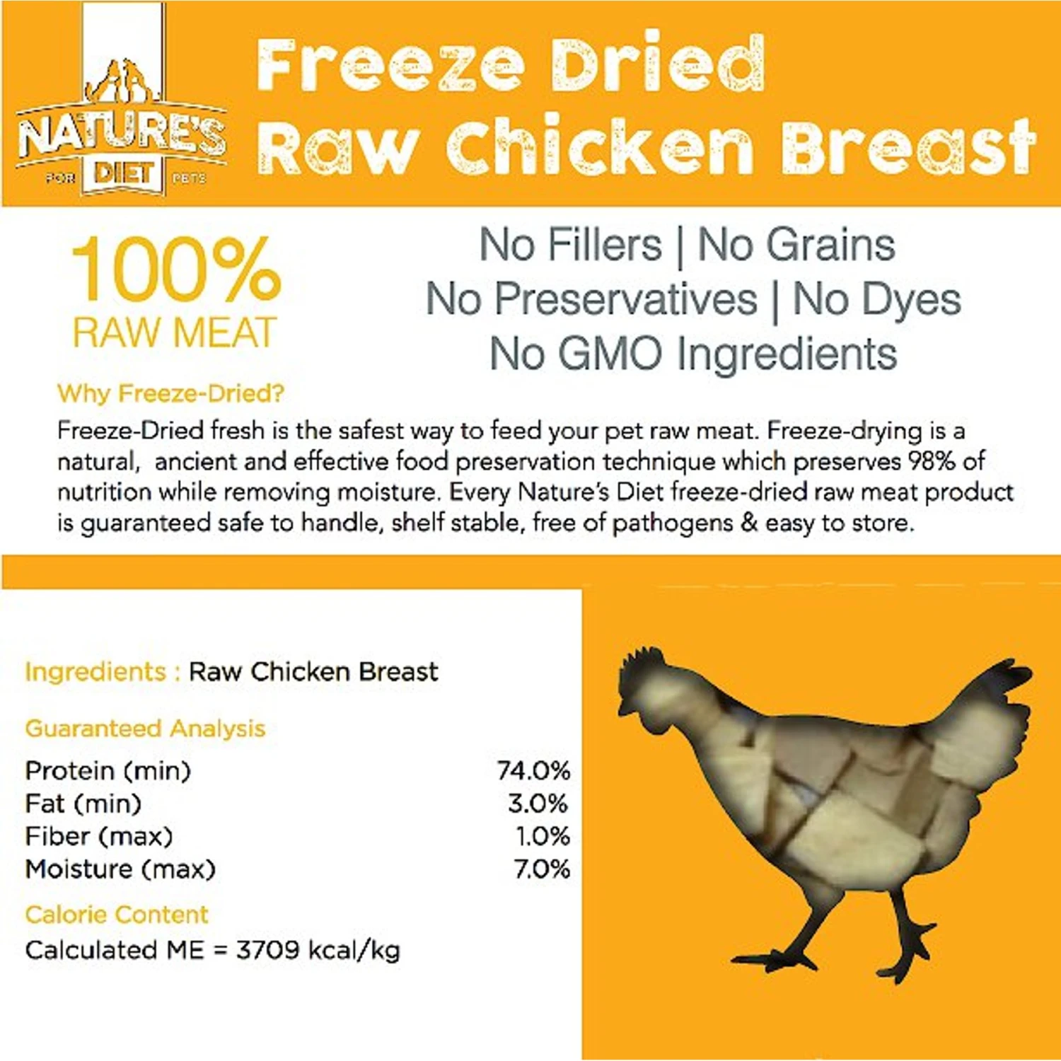 Nature's Diet Chicken Breast Raw Freeze-Dried Dog Treats, 3-oz Pouch 5 Nature's Diet Chicken Breast Raw Freeze-Dried Dog Treats, 3-oz Pouch - Image 3