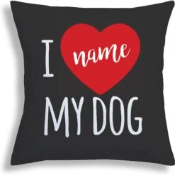 Custom Personalization Solutions I Love My Dog Personalized Throw Pillow 8 Custom Personalization Solutions I Love My Dog Personalized Throw Pillow -Snuggle Paws 326737 PT3. AC SS1800 V1632434184