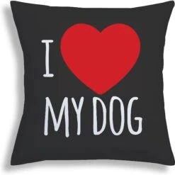Custom Personalization Solutions I Love My Dog Personalized Throw Pillow 9 Custom Personalization Solutions I Love My Dog Personalized Throw Pillow -Snuggle Paws 326737 PT4. AC SS1800 V1632425797