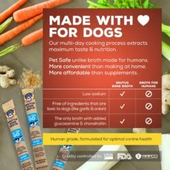 Brutus Broth Instant Bone Broth Beef Flavor Dry Dog Food Topper, 5 Count -Snuggle Paws 329516 PT3. AC SS1800 V1631830879