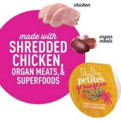 Tiki Dog Aloha Petites Chicken & Chicken Liver Recipe In Chicken Broth Wet Dog Food, 3-oz Cup, Case Of 4 -Snuggle Paws 333554 PT3. AC SS1800 V1633388495