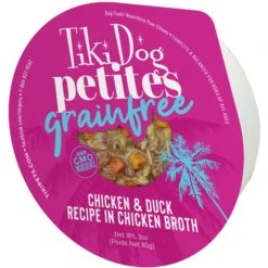 Tiki Dog Aloha Petites Chicken & Duck Recipe In Chicken Broth Wet Dog Food, 3-oz Cup, Case Of 4