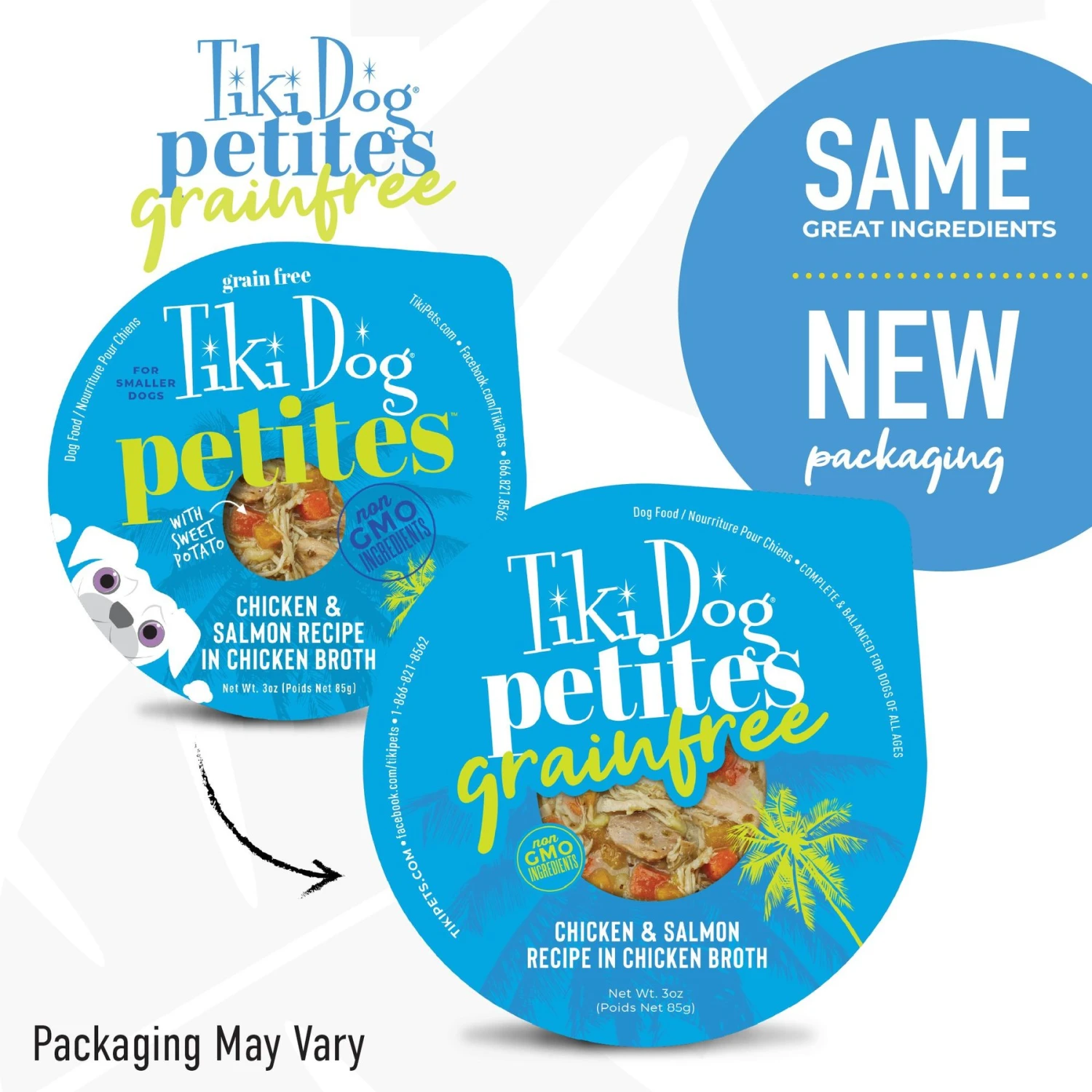 Tiki Dog Aloha Petites Chicken & Salmon Recipe In Chicken Broth Wet Dog Food, 3-oz Cup, Case Of 4 4 Tiki Dog Aloha Petites Chicken & Salmon Recipe In Chicken Broth Wet Dog Food, 3-oz Cup, Case Of 4 - Image 2