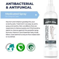 Alpha Paw Antibacterial & Antifungal Medicated Dog & Cat Spray, 8-oz Bottle -Snuggle Paws 338528 PT2. AC SS1800 V1635348709