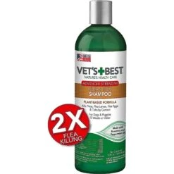 Vet's Best Advanced Strength Flea & Tick Dog Shampoo & Vet's Best Flea + Tick Yard & Kennel Spray For Dogs -Snuggle Paws 338735 PT1. AC SS1800 V1635868619