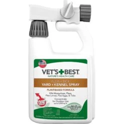 Vet's Best Advanced Strength Flea & Tick Dog Shampoo & Vet's Best Flea + Tick Yard & Kennel Spray For Dogs -Snuggle Paws 338735 PT5. AC SS1800 V1635893654