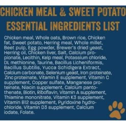 Team Dog Chicken Meal & Sweet Potato 26/20 Essential Blend Premium Dry Dog Food, 33-lb Bag -Snuggle Paws 342070 PT7. AC SS1800 V1685116598