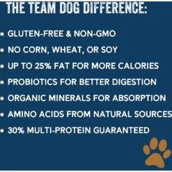 Team Dog Chicken Meal & Sweet Potato 26/20 Essential Blend Premium Dry Dog Food, 33-lb Bag -Snuggle Paws 342070 PT8. AC SS1800 V1685116599