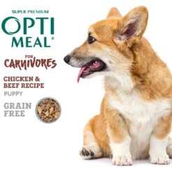 Optimeal Puppy Grain-Free Chicken & Beef Recipe Tender Morsels In Savory Sauce Recipe Wet Dog Food, 3-oz Pouch, Case Of 24 -Snuggle Paws 342191 PT4. AC SS1800 V1691505624