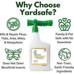 Cedarcide YardSafe Flea, Tick, Mosquito, Mite & Ant Lawn Spray, 32-oz Bottle -Snuggle Paws 345930 PT1. AC SS1800 V1636385812