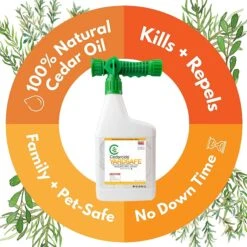 Cedarcide YardSafe Flea, Tick, Mosquito, Mite & Ant Lawn Spray, 32-oz Bottle -Snuggle Paws 345930 PT2. AC SS1800 V1636385496