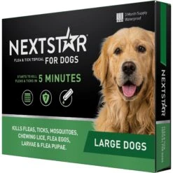 NextStar Flea & Tick Topical Treatment For Large Dogs, 45-88 Lbs
