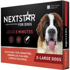 NextStar Flea & Tick Spot Treatment For X-Large Dogs, 89-132 Lbs