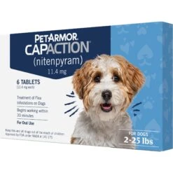 PetArmor CapAction Oral Flea Treatment For Dogs 2-25lbs 6 Doses