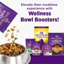 Wellness Bowl Boosters Plant Based Immunity Health Dog Food Topper, 4-oz Bag -Snuggle Paws 347665 PT6. AC SS1800 V1703709502