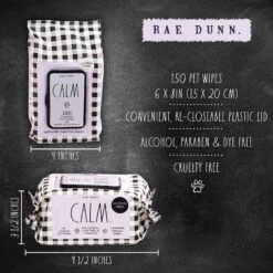 Rae Dunn CALM. Calming Dog Wipes -Snuggle Paws 349309 PT3. AC SS1800 V1642460198