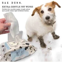 Rae Dunn WIPE. Aloe & Vitamin E Lavender Mint Scent Dog Wipes, 150 Count, 2 Pack -Snuggle Paws 349323 PT4. AC SS1800 V1642462608