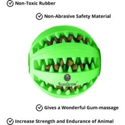 SunGrow Interactive Chew Ball Treat Dispenser Dog & Cat Teething Toy 12 SunGrow Interactive Chew Ball Treat Dispenser Dog & Cat Teething Toy -Snuggle Paws 352931 PT5. AC SS1800 V1639436501