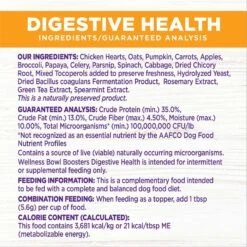 Wellness CORE Digestive Health Wholesome Grains Chicken & Brown Rice Recipe Dry Dog Food & Wellness CORE Bowl Boosters Digestive Health Dry Dog Food Topper, 4-oz Bag -Snuggle Paws 353436 PT2. AC SS1800 V1703195468