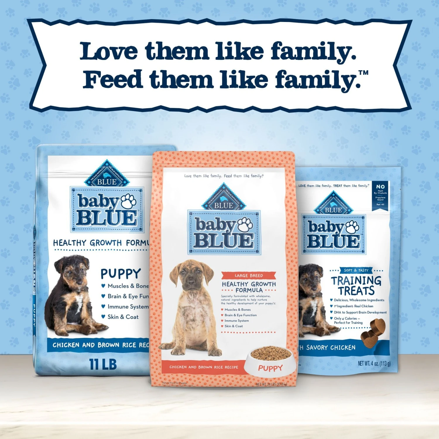 Blue Buffalo Baby Blue Large Breed Healthy Growth Formula Natural Chicken & Brown Rice Recipe Puppy Dry Food, 24-lb Bag 11 Blue Buffalo Baby Blue Large Breed Healthy Growth Formula Natural Chicken & Brown Rice Recipe Puppy Dry Food, 24-lb Bag - Image 9