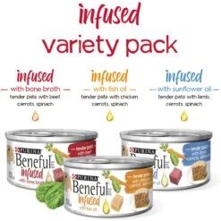 Purina Beneful Infused Pate With Real Lamb, Chicken, Beef Variety Pack Wet Dog Food, 3-oz Can, Case Of 24 12 Purina Beneful Infused Pate With Real Lamb, Chicken, Beef Variety Pack Wet Dog Food, 3-oz Can, Case Of 24 -Snuggle Paws 354321 PT1. AC SS1800 V1639503403