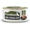 PureBites 100% Pure Chicken & Beef Paté Dog Food Toppings, 2.5-oz Can, 12 Count