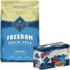 Blue Buffalo Delectables Chicken & Beef Dinner Variety Pack Grain-Free Wet Dog Food Topper, 3-oz Pouches, Case Of 12 & Blue Buffalo Freedom Adult Chicken Recipe Grain-Free Dry Dog Food -Snuggle Paws 356862 MAIN. AC SS1800 V1640887921