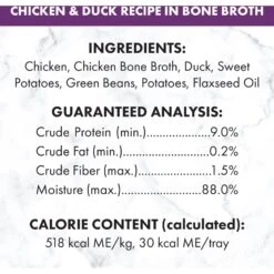 Nutro So Simple Meal Complement Chicken & Duck Recipe In Bone Broth Variety Pack Grain-Free Adult Wet Dog Food Topper -Snuggle Paws 363760 PT4. AC SS1800 V1702665999