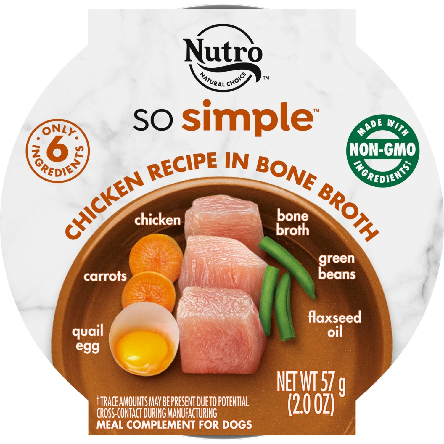 Nutro So Simple Meal Complement Chicken Recipe In Bone Broth Grain-Free Adult Wet Dog Food Topper 3 Nutro So Simple Meal Complement Chicken Recipe In Bone Broth Grain-Free Adult Wet Dog Food Topper