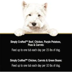 Cesar Simply Crafted Variety Pack Chicken, Carrots & Green Beans & Beef, Chicken, Purple Potatoes, Peas & Carrots Wet Dog Food Topper, 1.3-oz Can, 16 Count -Snuggle Paws 367307 PT6. AC SS1800 V1644363693