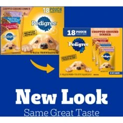Pedigree Chopped Ground Dinner Variety Pack Chicken, Filet Mignon & Beef Adult Wet Dog Food & Pedigree Chopped Ground Dinner Variety Pack With Chicken, Beef & Bacon Adult Wet Dog Food -Snuggle Paws 367553 PT6. AC SS1800 V1644477396