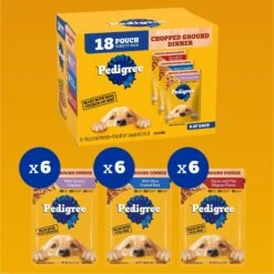 Pedigree Chopped Ground Dinner Variety Pack Chicken, Filet Mignon & Beef Adult Wet Dog Food & Pedigree Chopped Ground Dinner Variety Pack With Chicken, Beef & Bacon Adult Wet Dog Food -Snuggle Paws 367553 PT8. AC SS1800 V1644450993