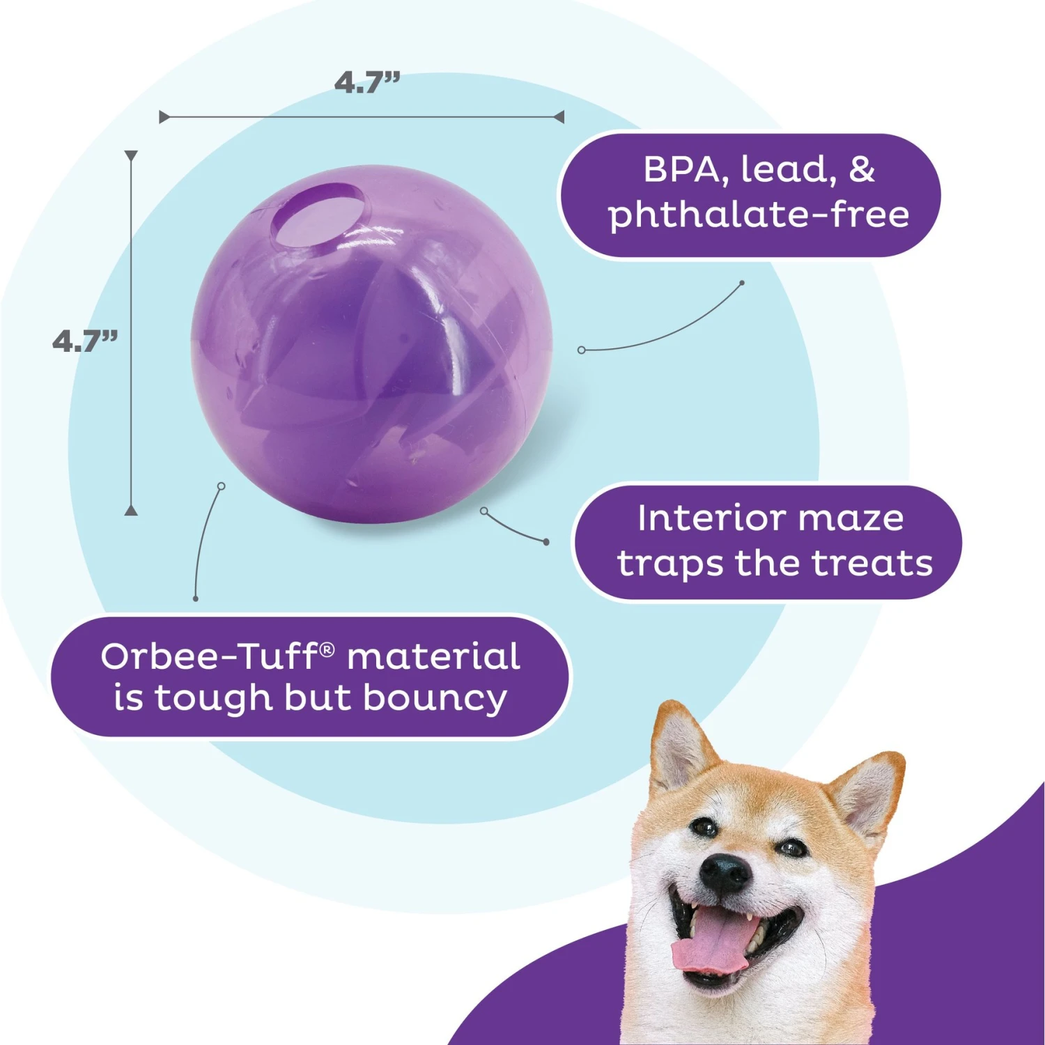 Planet Dog Orbee-Tuff Mazee Interactive Treat Dispensing Puzzle Dog Toy 5 Planet Dog Orbee-Tuff Mazee Interactive Treat Dispensing Puzzle Dog Toy - Image 3