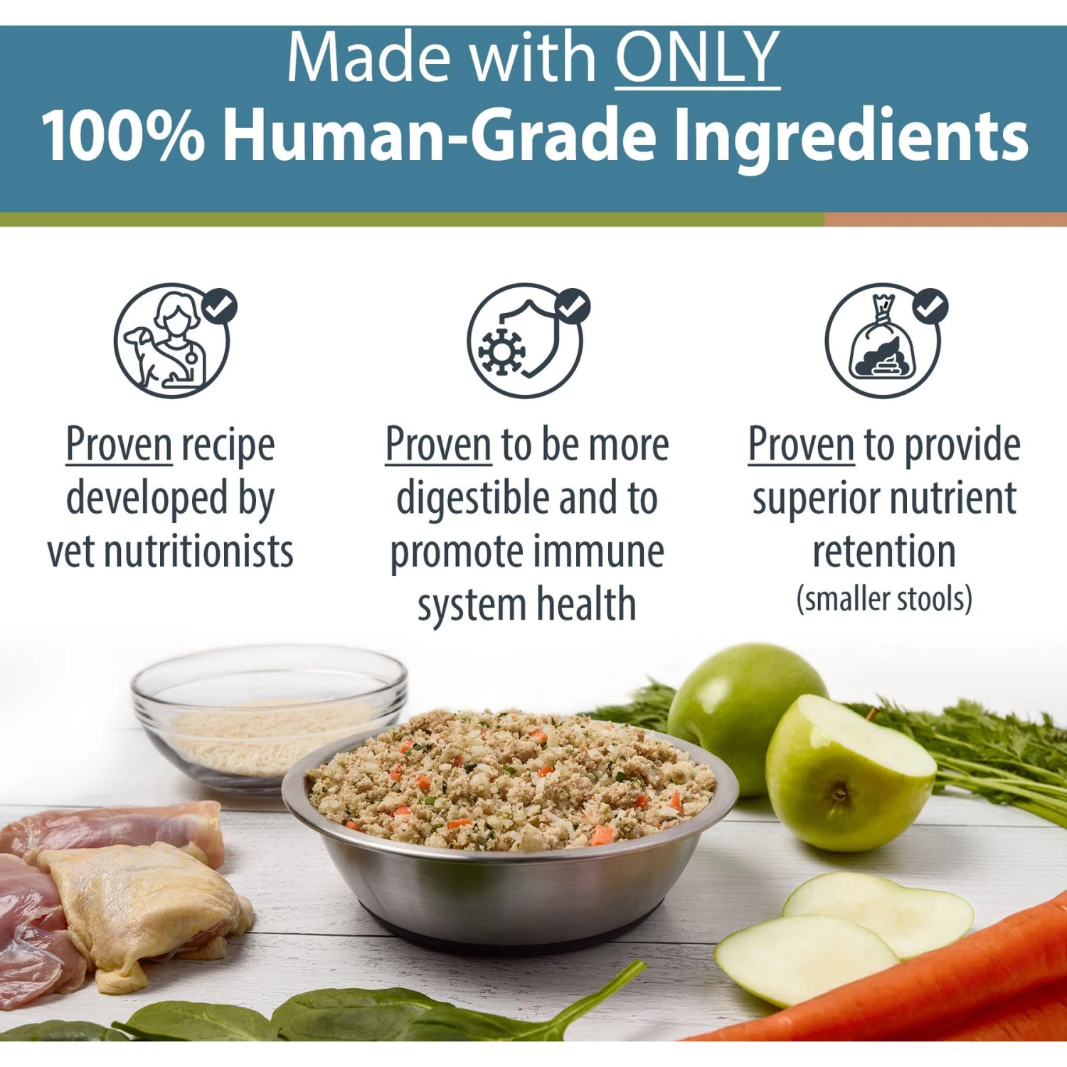 JustFoodForDogs Chicken & White Rice Recipe Frozen Human-Grade Fresh Dog Food 4 JustFoodForDogs Chicken & White Rice Recipe Frozen Human-Grade Fresh Dog Food - Image 2