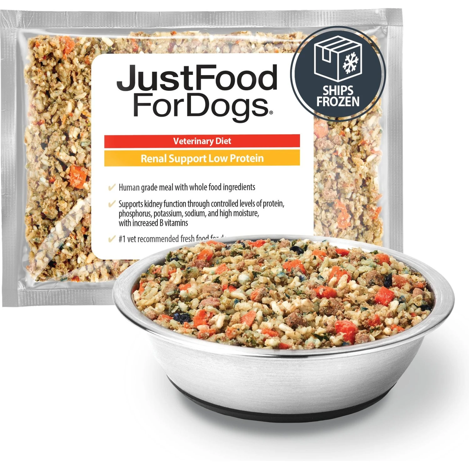 JustFoodForDogs Veterinary Diet Renal Support Low Protein Frozen Human-Grade Fresh Dog Food 3 JustFoodForDogs Veterinary Diet Renal Support Low Protein Frozen Human-Grade Fresh Dog Food