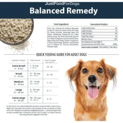 JustFoodForDogs Balanced Remedy Recipe Frozen Human-Grade Fresh Dog Food -Snuggle Paws 368113 PT6. AC SS1800 V1675356950