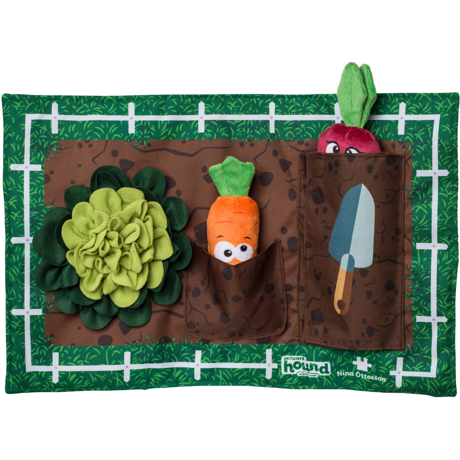 Outward Hound Activity Matz Garden Game Puzzle Plush Dog Toy 3 Outward Hound Activity Matz Garden Game Puzzle Plush Dog Toy