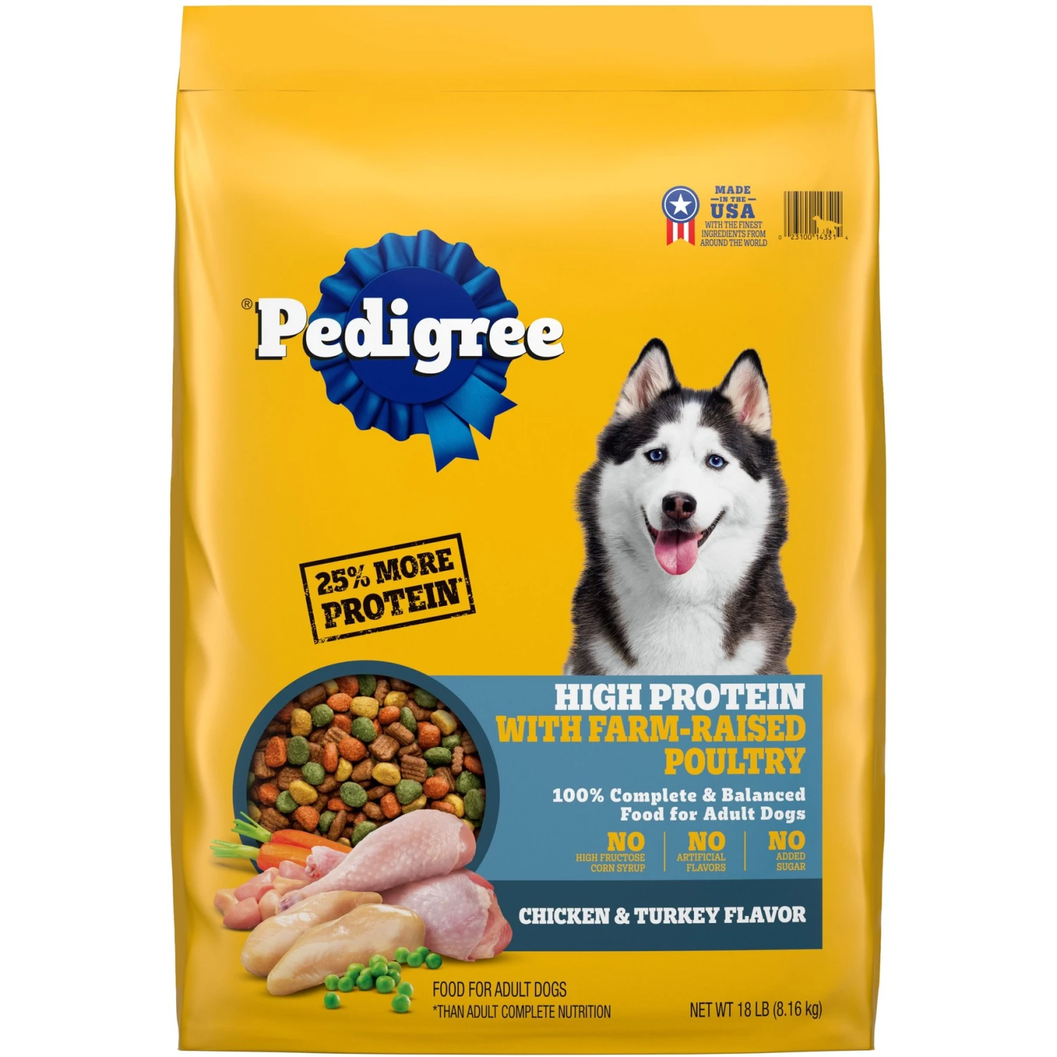 Pedigree High Protein Chicken & Turkey Flavor Adult Dry Dog Food 3 Pedigree High Protein Chicken & Turkey Flavor Adult Dry Dog Food