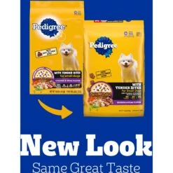 Pedigree Tender Bites Complete Nutrition Chicken & Steak Flavor Small Breed Adult Dry Dog Food -Snuggle Paws 368770 PT2. AC SS1800 V1644910011