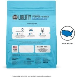 BIXBI Liberty Freeze Chicken & Salmon Recipe Dried Topper & Dog Treat, 4.5-oz Bag -Snuggle Paws 370317 PT2. AC SS1800 V1698948991